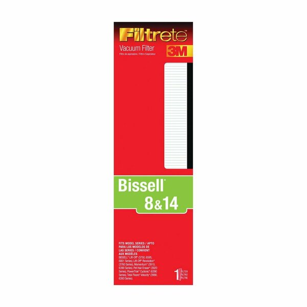 3M FILTER BISSELL STYLE 8 14 PLEATED, 2PK 62648FQ